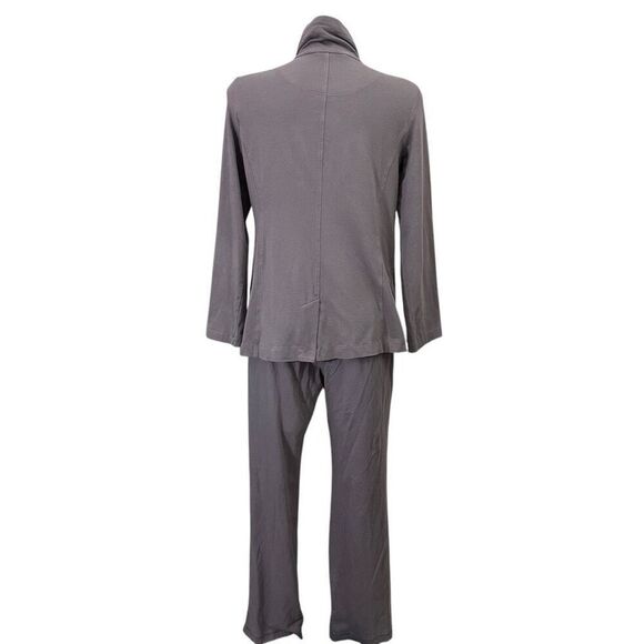 Eileen Fisher Cinder Jersey High Collar Zip Drawstring Jacket & Pants set XSP‎ - Picture 4 of 11